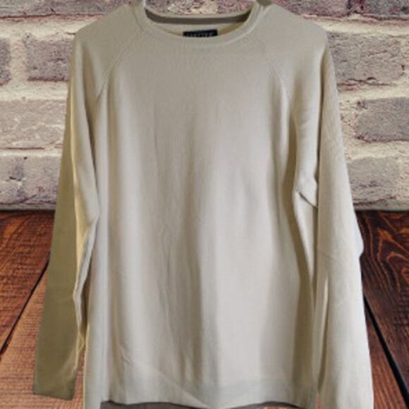 Jantzen large vintage long sleeve knit cream men's sweater. Fall/winter - Picture 1 of 1